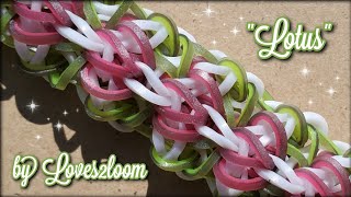 "Lotus" Advanced Rainbow Loom Bracelet Tutorial (5 bars wide)
