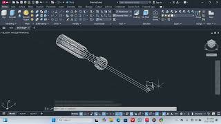 Autocad design of screw driver in simple ways