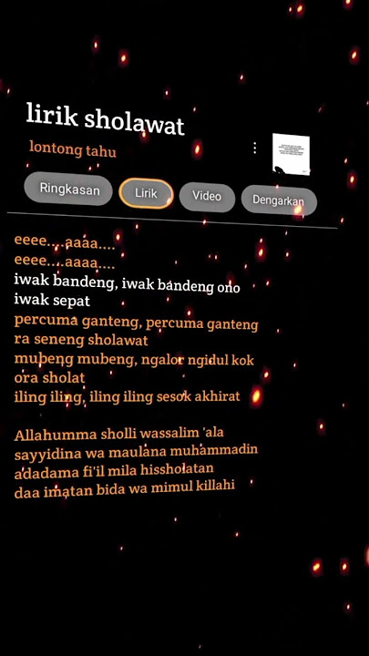 Lirik Sholawat Lontong Tahu #lontongtahu #iwakbandeng #azzahir #majlissholawat #alkabunsa #almusani