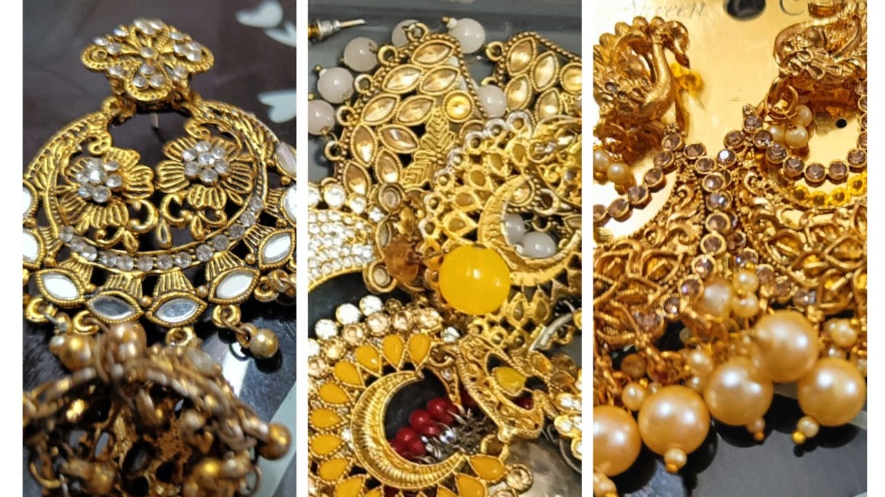 Ma Earrings Collection 🧚 kavyasajithMalayalamyoutube VlogEarrings