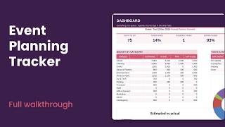 Event Planning Tracker Spreadsheet Setup Guide & Full Tour | Budget, Vendors, RSVP (Excel + Sheets)