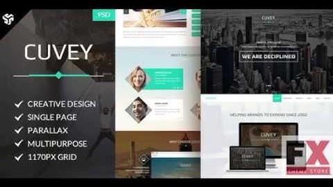 Preview Cuvey Multi-Purpose Parallax PSD Landing Page TFores
