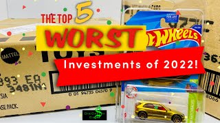 TOP 5 WORST Hot Wheels Investments For 2022 - Super Treasure Hunts? Coupe Clip?  Skyline?!?