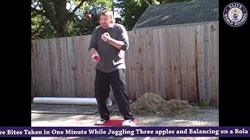 Most Number of Consecutive Bites Taken in One Minute While Juggling Three apples - EWR201020138
