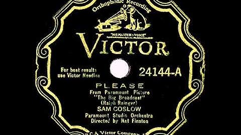 1932 Sam Coslow - Please