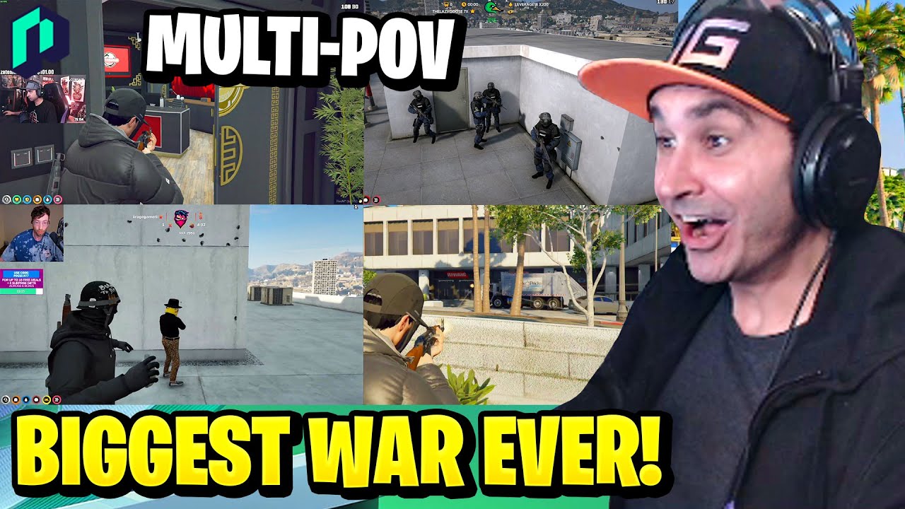 Summit1g & Chang Gang WIPE Cops in CRAZIEST Battle! (Multi POV) | GTA 5 NoPixel RP