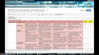 EDU5074 Lesson Plan & Reflective Journal Rubric