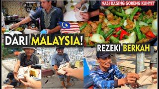 TERHARU! NASI BUNGKUS DAGING GORENG KUNYIT DARI REZEKI MALAYSIA 🇲🇾🤝🇮🇩