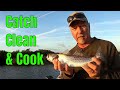 Catch Clean and Cook Sea Trout in Cast Iron - Fish Wings - Devils Elbow, FL