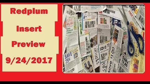 Redplum Coupon Insert Preview- 9/24/2017