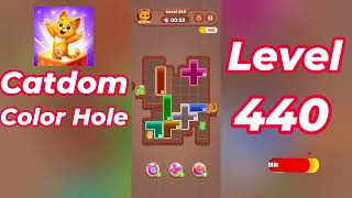 Catdom Color Hole Level 440 Walkthrough [NEW UPDATE] 🐱🟣 | Relaxing Color Puzzle Game | Go Answer