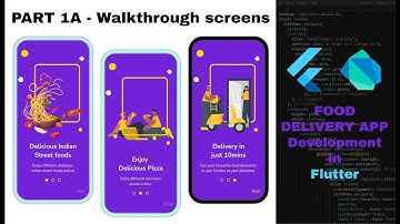 Flutter App Development -Food Delivery App for Android PART 1A-Walkthrough screens #flutterapp #dart