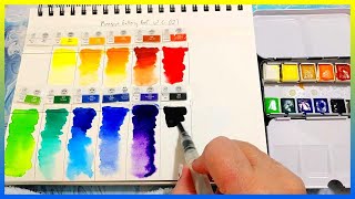 Swatching VIBRANT Mungyo Gallery Professional Watercolor Paint Set #swatching #watercolor #art #fun