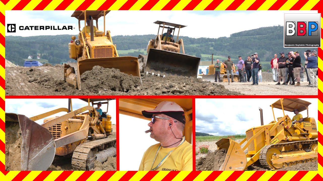 ♨️ Caterpillar 955H & No. 6 ♨️ Track Loader from 1955 - Weiach Historik, Switzerland, 2022.