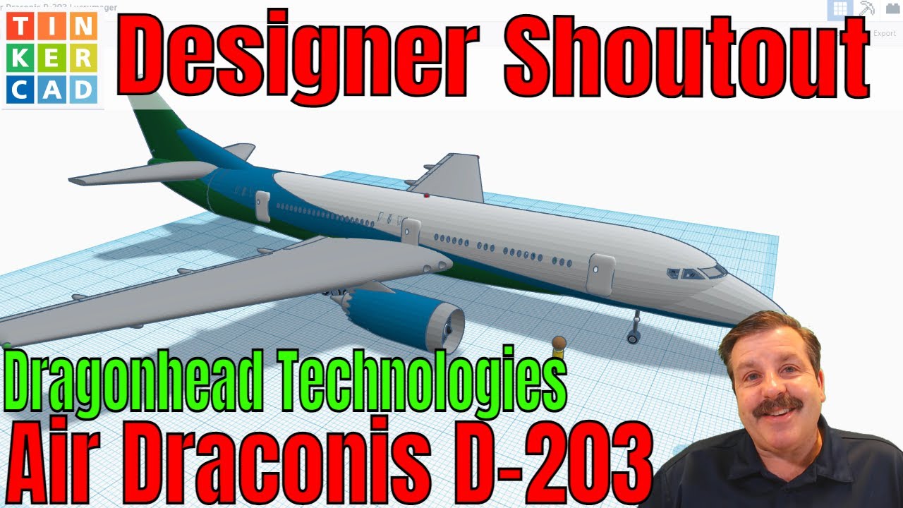 A Tinkercad Air Draconis D-203 by Dragonhead Technologies