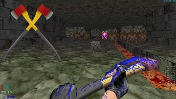 Brutal Doom Axeman: The Ultimate Doom episode 2 hard realism all kills in 1:11:36 using only axe