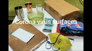 How long Corona Virus Live on Surfaces/కొరొన వైరస్ ఎ ఎ వస్తువుల పైన ఎంత సమయం ఉంటుందొ తెలుసుకుందాము