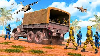 US Army Cargo Vehicles Transport - Army Truck Jeep Trailer Simulator Gameplay screenshot 5