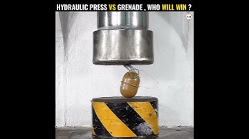 Thumbnail of Hydraulic press VS Grenade 💥 Who Will Win ?🤯 #shorts #america #shortfeed