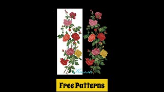 Flowers Branch/ Large Cross Stitch Patterns Free PDF/ #shorts