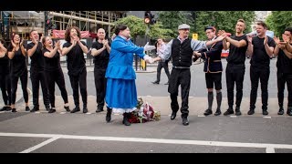 James Corden Performs 'Mary Poppins' in London as Crosswalk the Musical with Ben Kingsley