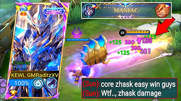 I FINALLY FOUND THE BEST ZHASK ONE SHOT BUILD AND EMBLEM FOR 2024🔥(DAMAGE HACK)-MUST TRY