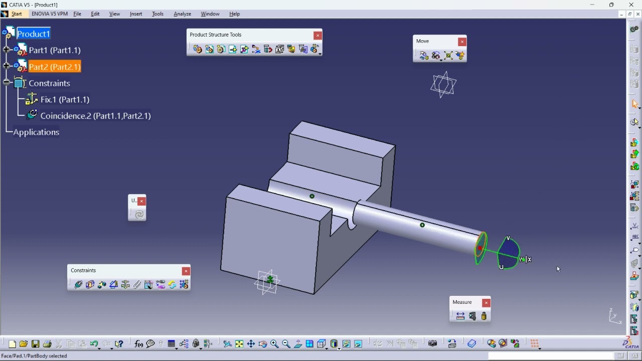 CATIA Assembly  -- Constraints Toolbar