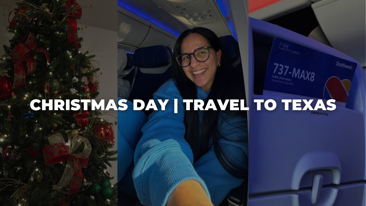 VLOGMAS: Christmas Day Travel Vlog | Ohio to Texas, Layovers, & Family Time 🎄✈️