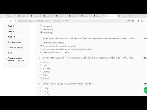 The Joy of Computing using Python |  week 10 Nptel Assignment solutions 2024