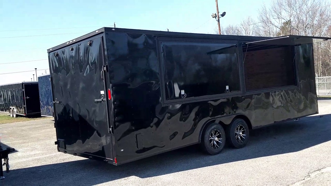 8.5x24 enclosed with concession doors YouTube