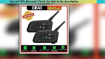 Unboxing EJEAS V6 PRO+ Bluetooth Motorcycle Helmet Intercom Headset with 1200M BT Interphone Communi