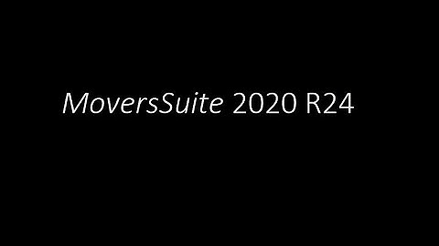 MoversSuite 2020 R24 Overview