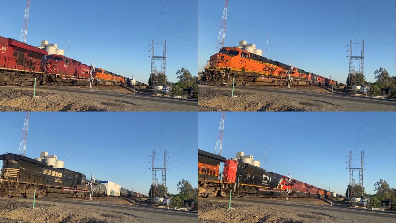 [RARE CATCH!] 4 railroads on one train!