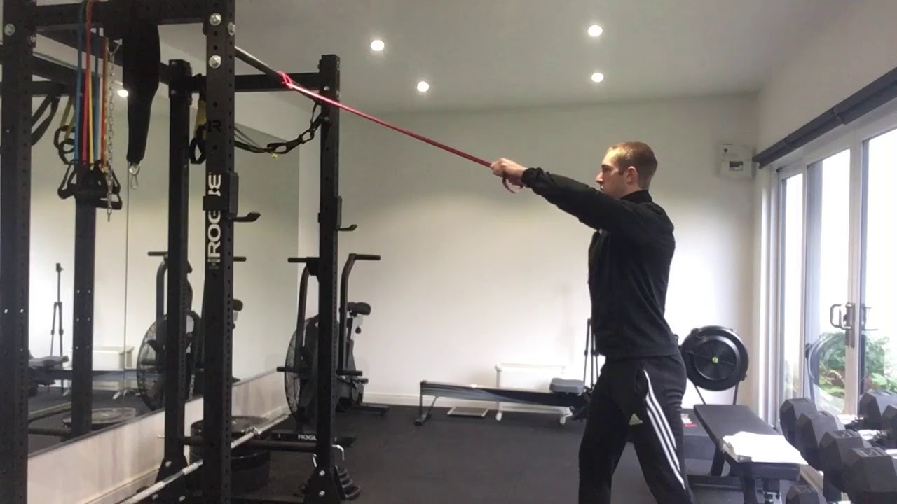 Face pulls - loop resistance band - YouTube