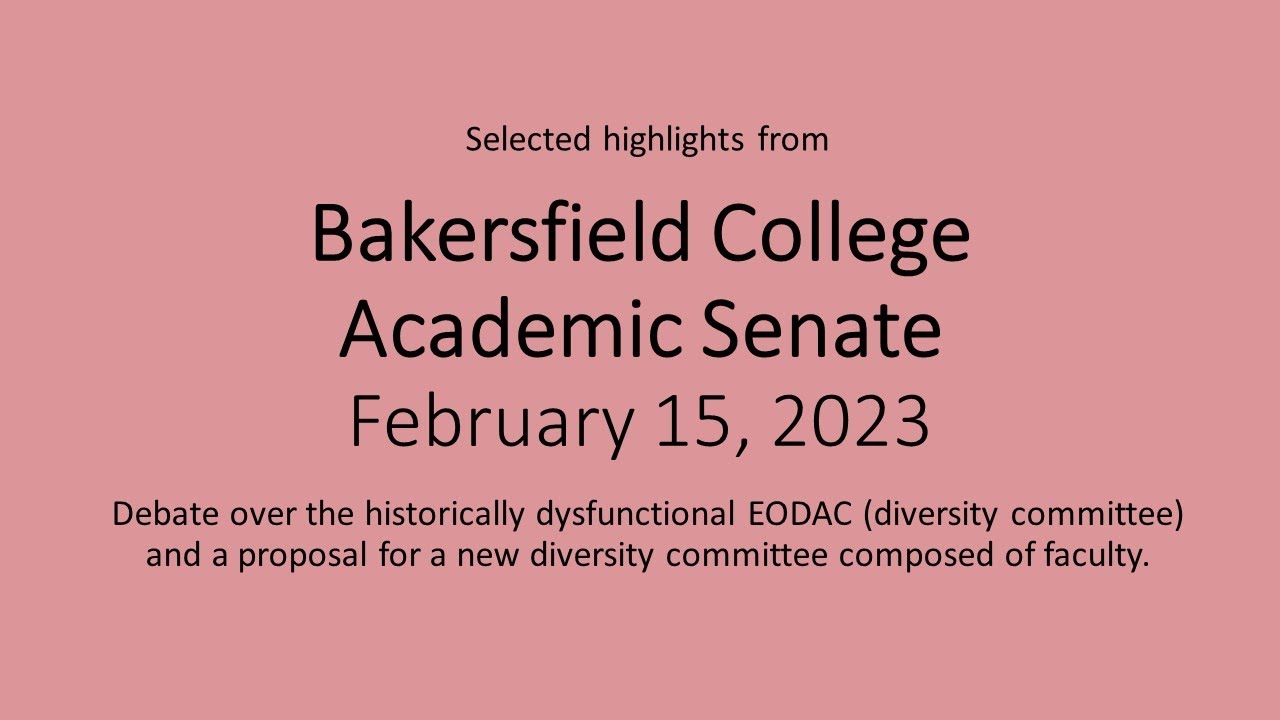 BC Academic Senate Highlights YouTube