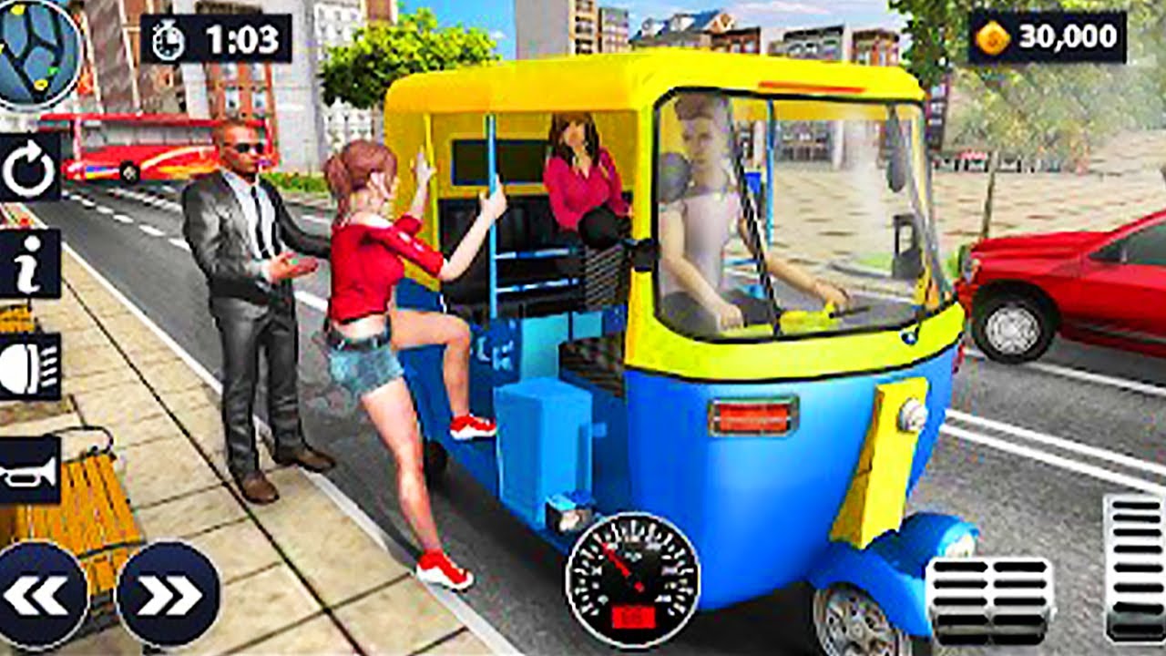 Driving Tuk Tuk Rickshaw - Modern Rickshaw Driving Games - YouTube