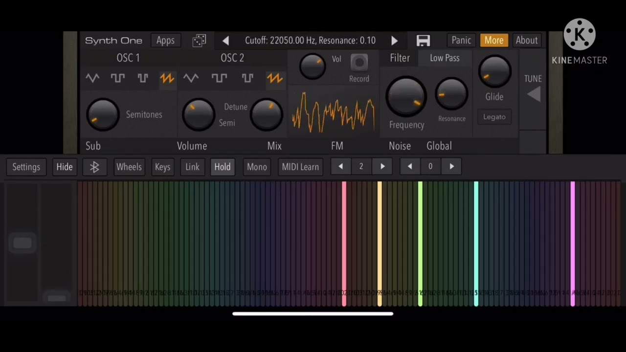 Raised Letter K5HL On Synthesizer