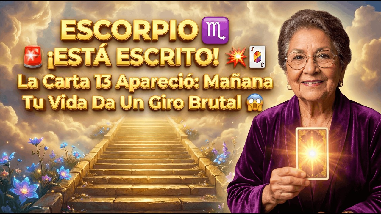 ESCORPIO ♏🚨 ¡ESTÁ ESCRITO! 💥🃏 La Carta 13 Apareció: Mañana Tu Vida Da Un Giro Brutal 😱
