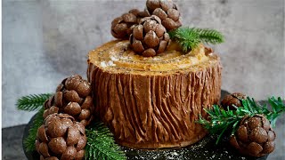 картинка: НИКОГДА НЕ ДУМАЛА ЧТО ЭТО ТАК ПРОСТО! Торт Пенек с Шишками  ВКУСНЫЙ ТОРТ - ТОРТ на Новый Год 2026