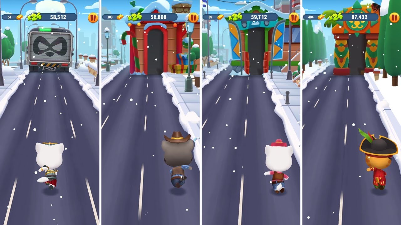 Talking Tom Gold Run: Valkyrie Angela,Cowboy Tom,Cowboy Angela,Pirate Ginger (Android/iOS) Gameplay