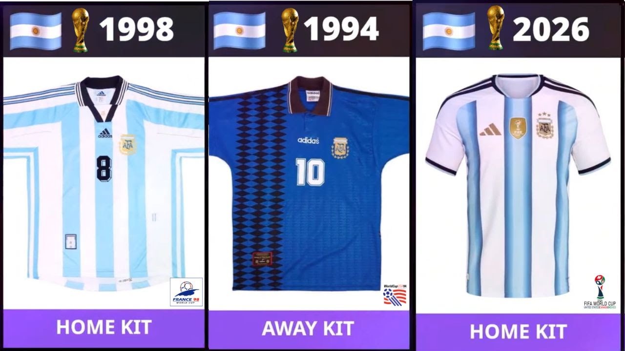 Argentina National Team Home & Away Kits | Full World Cup Jersey