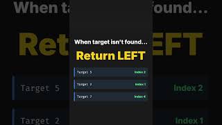LeetCode 35 in 30 Seconds | Search Insert Position