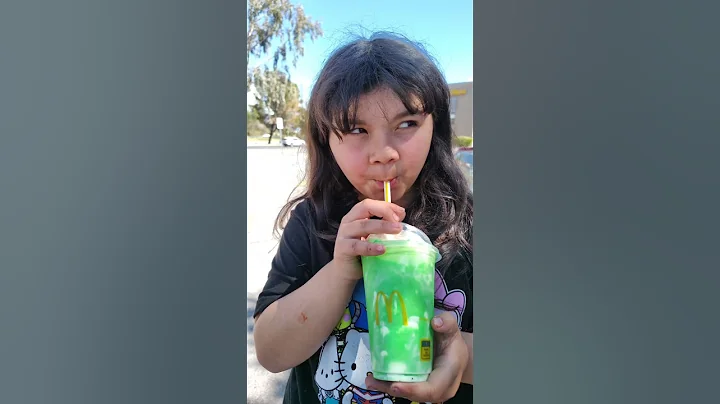 TRYING MCDONALD'S NEW SHAMROCK SHAKE! ☘️ #trending #2024 #viral #shamrockshake #mcdonalds #grimace