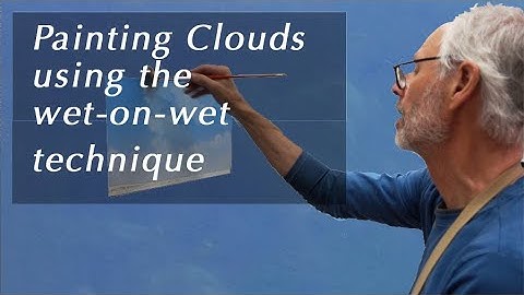 Painting clouds using the wet-on-wet technique