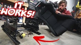 Making an ELECTRONICALLY ADJUSTABLE BUCKET SEAT! Drift E46 Update New Nrg Seat Installed