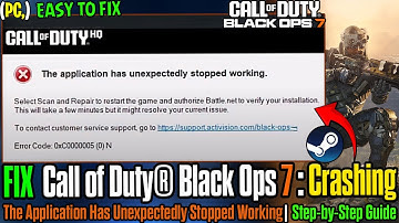🚫 Call of Duty® Black Ops 7 Won’t Launch? Fix Crashes & “Application Stopped Working”