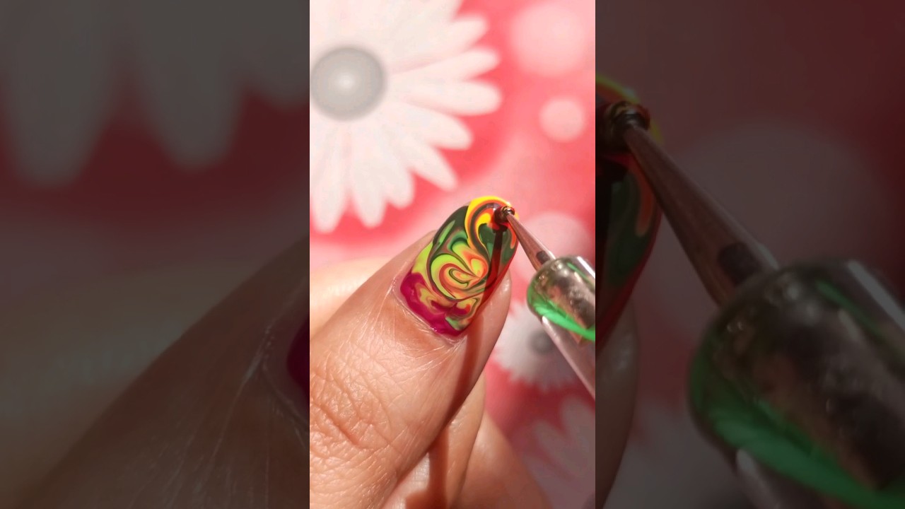 Holi special nail art 2023 (easy abstract nail art design at home) 