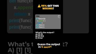 Guess the Output #26 🤯 Python Mutable Default Argument Explained #shorts