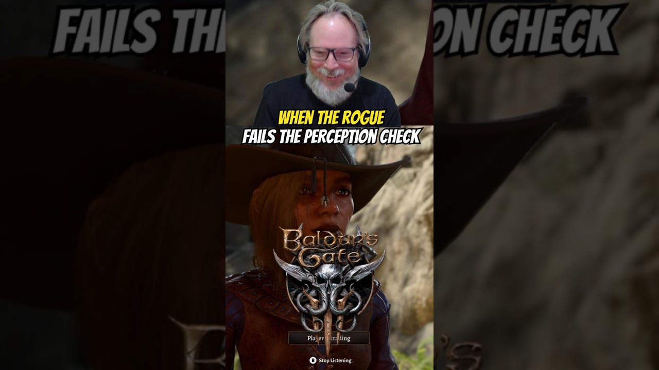 The Rogue Fails A Perception Check In Baldur's Gate 3