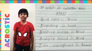 Acrostic Poem #poetry #acrostic_poetry #great